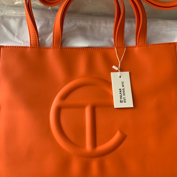 New Telfar Orange Medium Tote - Picture 2 of 5